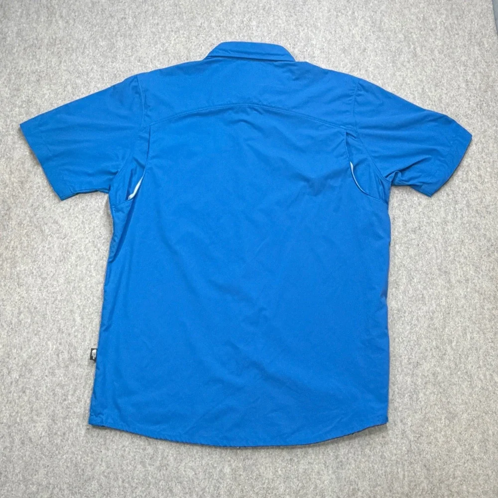 The North Face Button Up Shirt Mens M Blue Hiking Gorpcore Technical Outdoor